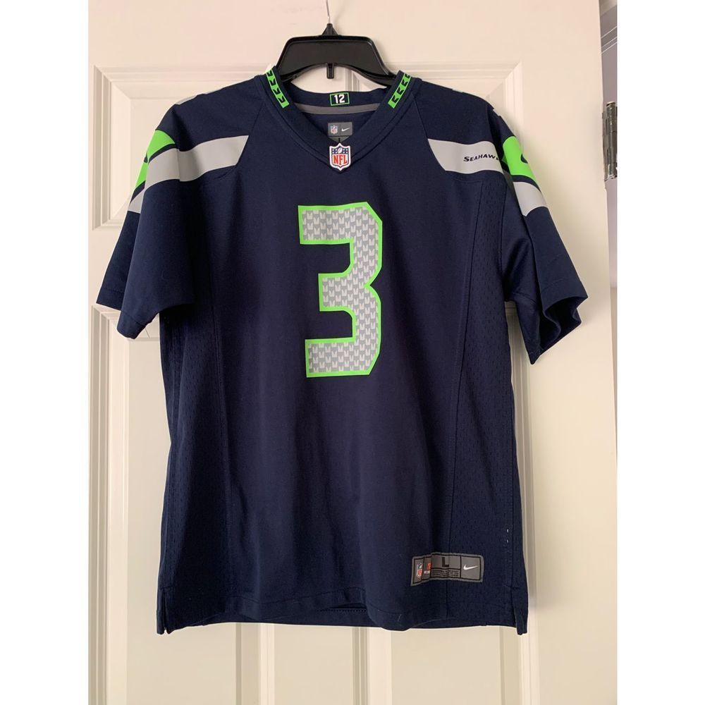 Russel Wilson Seattle Seahawks Nike Jersey Boys Size L